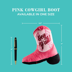 Haute Diggity Dog Cowgirl Boot plush dog toy shown in full.