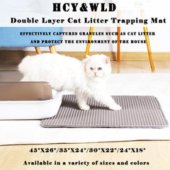 HCY&WLD Cat Litter Mat close-up of its large honeycomb openings.