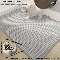 HCY&WLD Cat Litter Mat showing its waterproof, anti-slip bottom.