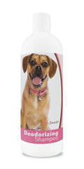 Healthy Breeds Puggle Deodorizing Shampoo bottle shown from the front.