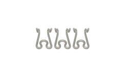 Herm Sprenger prong collar link shown with its connection point in view.