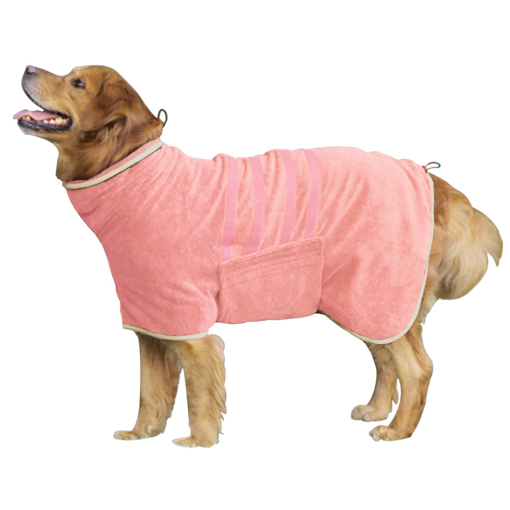 HhiMyOct dog drying robe shown from the front.