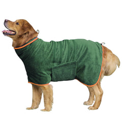 HhiMyOct dog drying robe shown from the front.