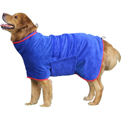 HhiMyOct dog drying robe shown from the front.