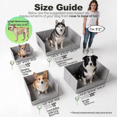 HQ4US 4LEGS dog litter box folded for storage or travel.