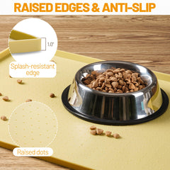 Hubulk Dog Feeding Mat surface detail showing the non-slip texture.