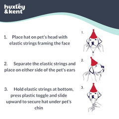 Huxley & Kent SnugFit pet hat detail showing the stretchy elastic bands.