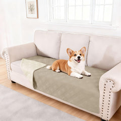 The hyha dog blanket shown from the front.