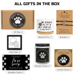 iAOVUEBY dog memorial gift box scented candle for a quiet moment of remembrance.