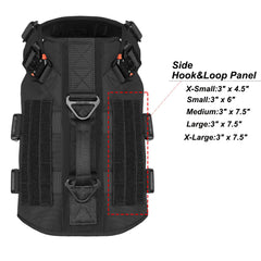 ICEFANG tactical dog harness showing its quick-release buckle detail.