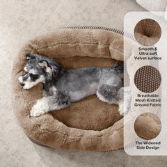 INVENHO Dog Bed wide side bolsters provide a cushioned place to rest a dog’s head.