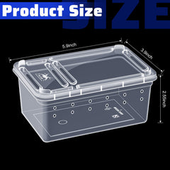 Irenare reptile breeding box close-up showing the transparent plastic construction.