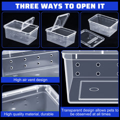 Irenare reptile breeding box showing its double-opening access design.
