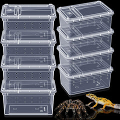 Irenare reptile breeding box shown from the front with its clear plastic body.