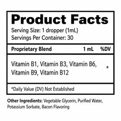 iVitamins Vitamin B Complex for Dogs in a close-up of its liquid drops.