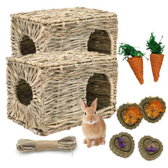 kathson Rabbit Grass House shown assembled from the front.