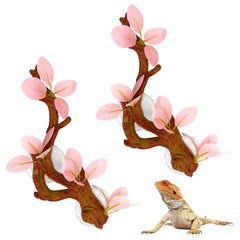 kathson Reptile Corner Branches shown from the front as pink terrarium décor.
