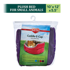 Kaytee Cuddle-E-Cup bed shown from a side angle.