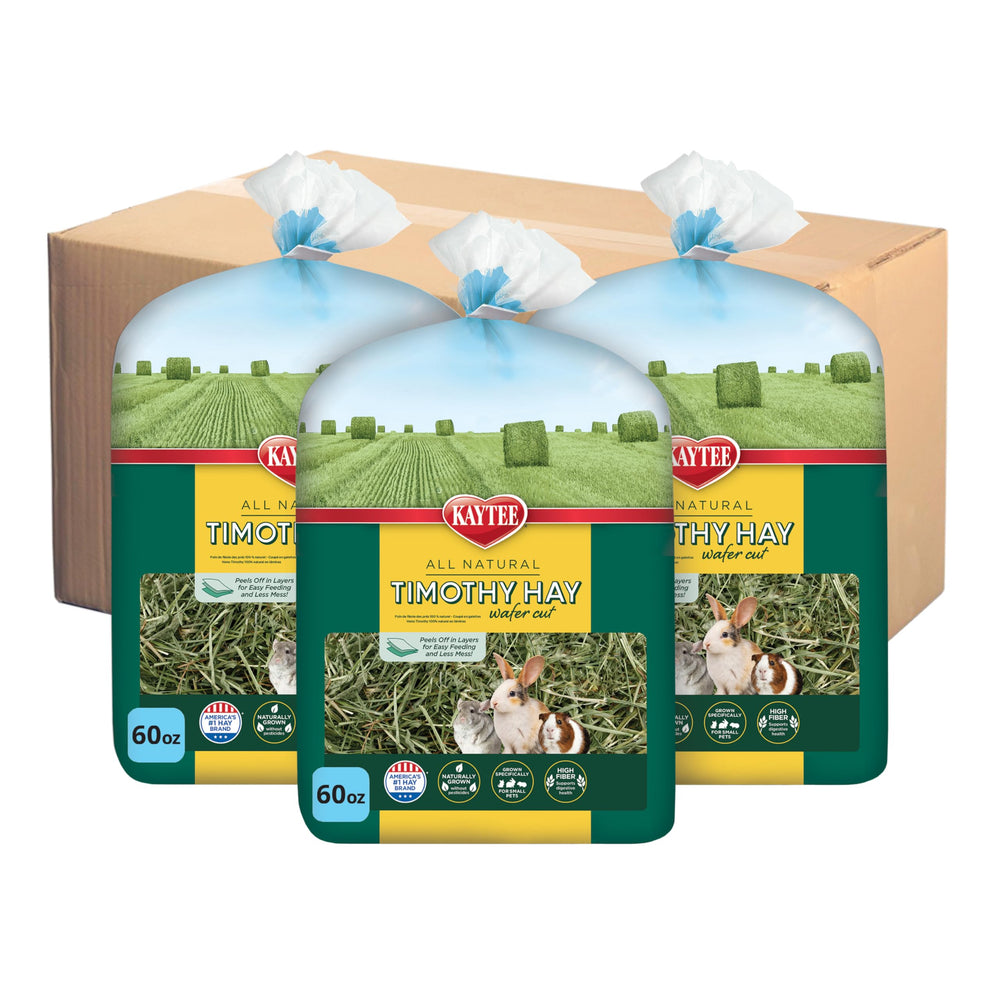 Kaytee Wafer Cut Timothy Hay shown from the front.