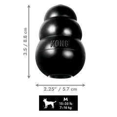 KONG Extreme dog toy close-up showing its black natural rubber surface.