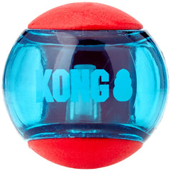 KONG Squeezz Action Toy detail highlighting its embedded squeaker.