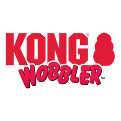 KONG Wobbler opened for filling with kibble or treats.
