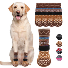 KOOLTAIL dog socks shown from the front to display their sock-style shape.