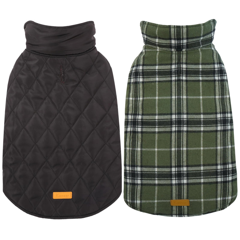 Kuoser dog coat shown from the front to display its overall jacket design.