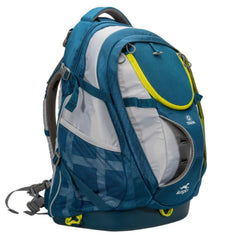 Kurgo G-Train pet carrier backpack shown from the front in Ink Blue.
