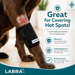 Labra Dog Front Leg Brace wrap fastening shown in detail.