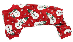 Lanyarco dog Christmas pajamas with a close-up view of the cotton and lycra fabric.