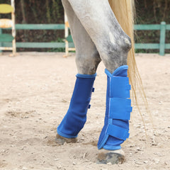 LEAFOREST Horse Fly Boots shown fitted on a horse's legs.