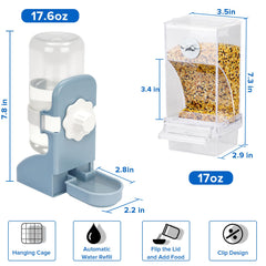 Lemtrflo bird feeder and water dispenser mounted on a bird cage.