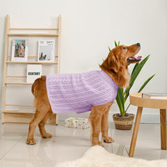 Lorehelina dog sweater displaying its sleeveless pullover shape.