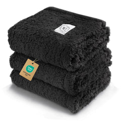 Luciphia black medium pet blanket shown from the front.