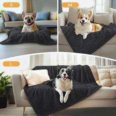 Luciphia pet blanket detail showing the paw print design.