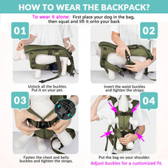 Lukovee Dog Backpack Carrier adjustable straps shown close-up.
