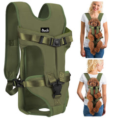 Lukovee Dog Backpack Carrier shown from the front.