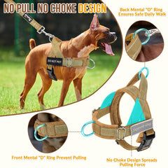 Lukovee dog harness close-up showing the front chest leash clip.