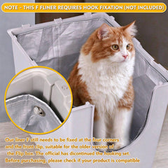 Luxrise Type F litter box liners shown as a two-piece set.