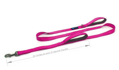 Max and Neo Double Handle Traffic Dog Leash showing both padded grip positions.