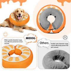MIDOG Inflatable Dog Cone fabric close-up showing the collar's surface.