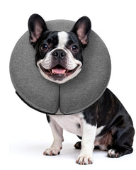 MIDOG inflatable dog collar shown from the front with its donut-shaped design.