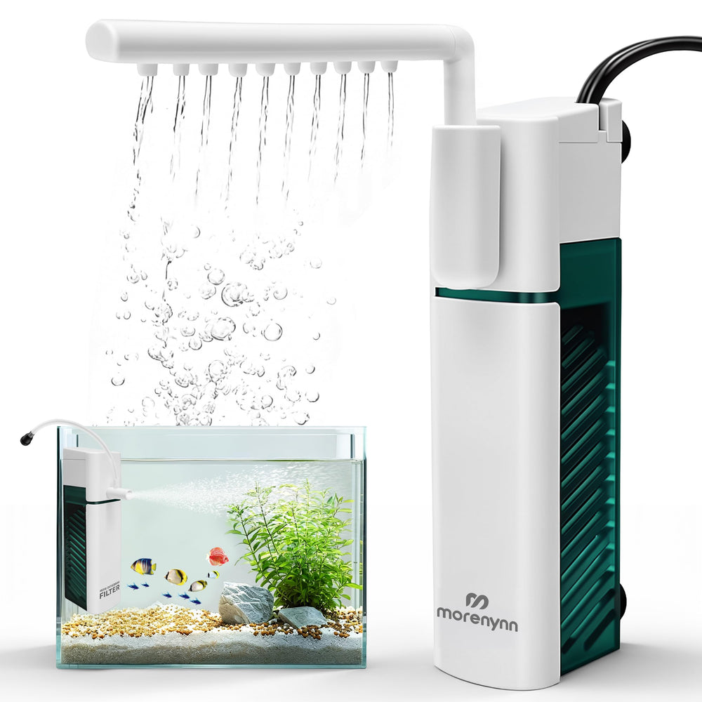 Morenynn small aquarium filter shown from the front.