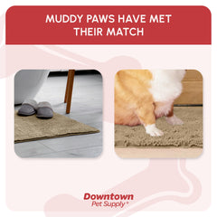 Close-up of the microfiber surface on the My Doggy Place Dog Mud Mat.