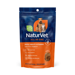 NaturVet All-in-One Cat & Dog Supplement shown from the front.