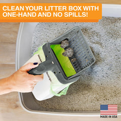 Neater Pet Brands Neater Scooper Standard trap door shown at the bag collection opening.
