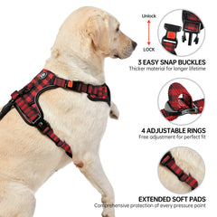 NESTROAD dog harness detail showing breathable mesh and padded areas.