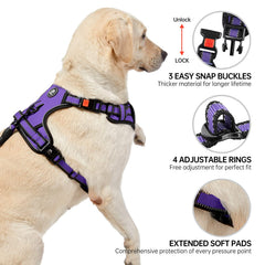 NESTROAD dog harness showing padded pressure points and breathable air mesh.