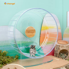Niteangel hamster exercise wheel close-up of its dual ball bearings.